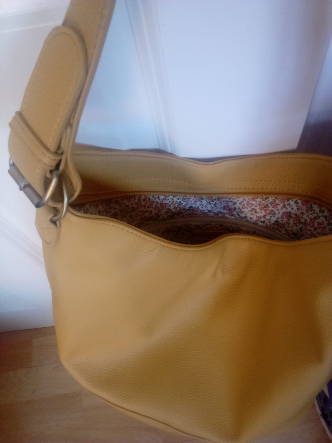 Customer photo review of Lola Slouch Bag - Yellow