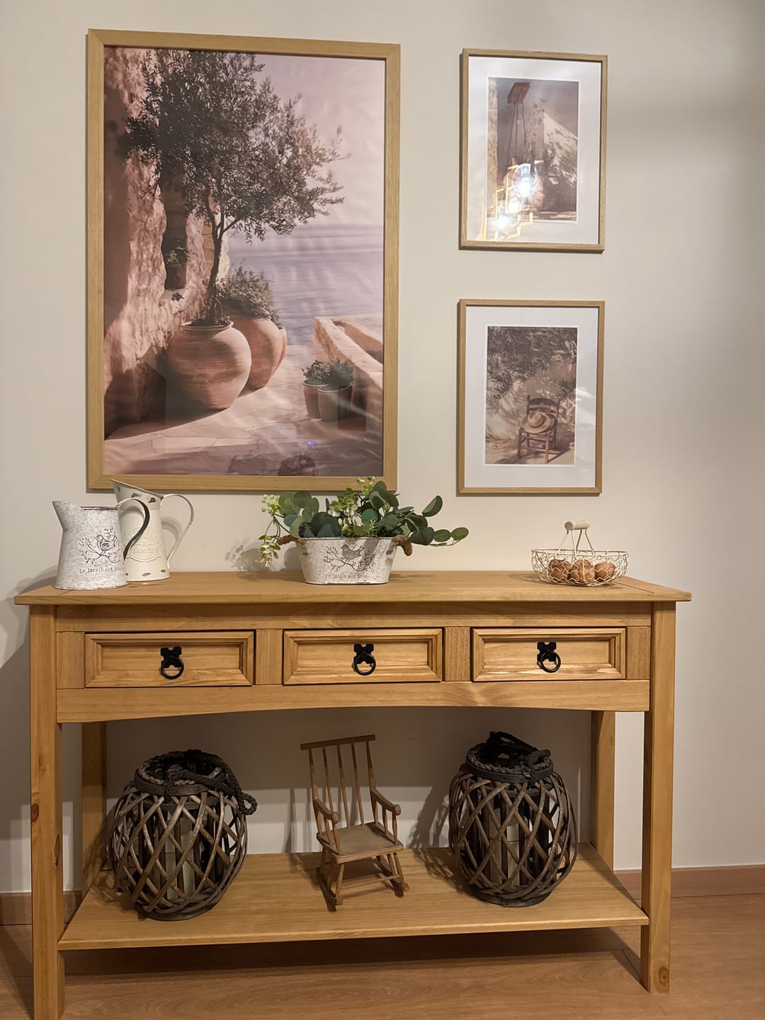 Customer photo review of Τραπέζι Κονσόλα Εισόδου Βοηθητικό Τραπέζι Μασίφ Ξύλο Πεύκο 114x34,5x73 εκ.  14005666