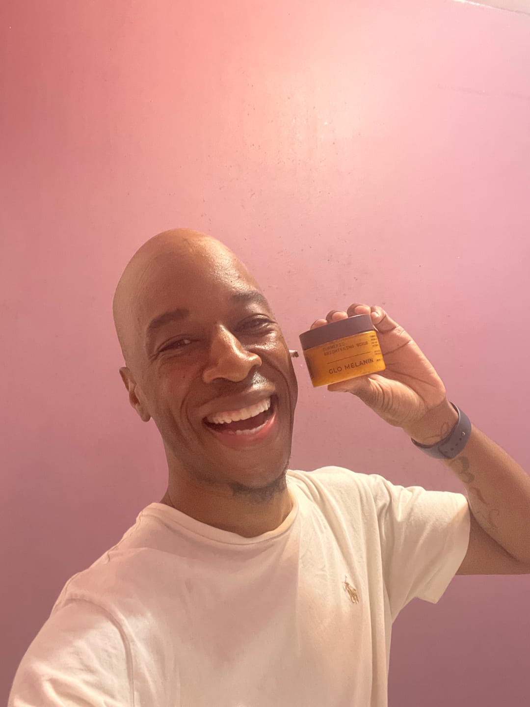 Customer photo review of Turmeric Dark Spot Removal Scrub