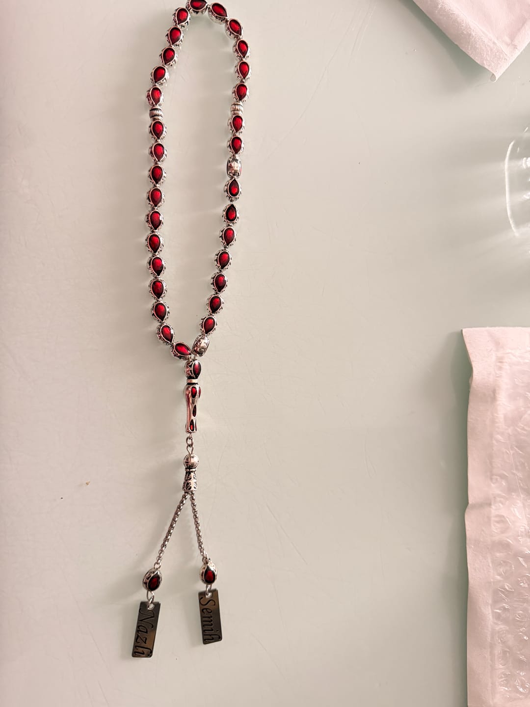 Customer photo review of Personalisierte Gebetskette (Tesbih)  – Zamak-Guss