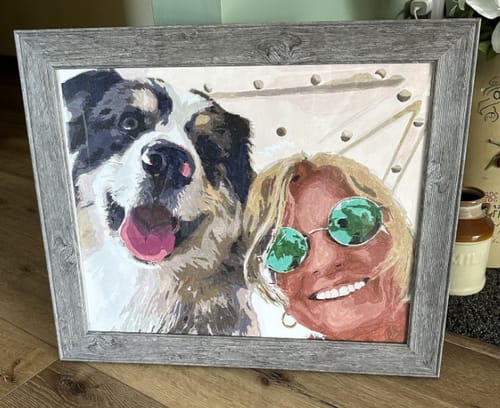 Customer photo review of Custom Paint By Numbers - Personalized Pet Portraits