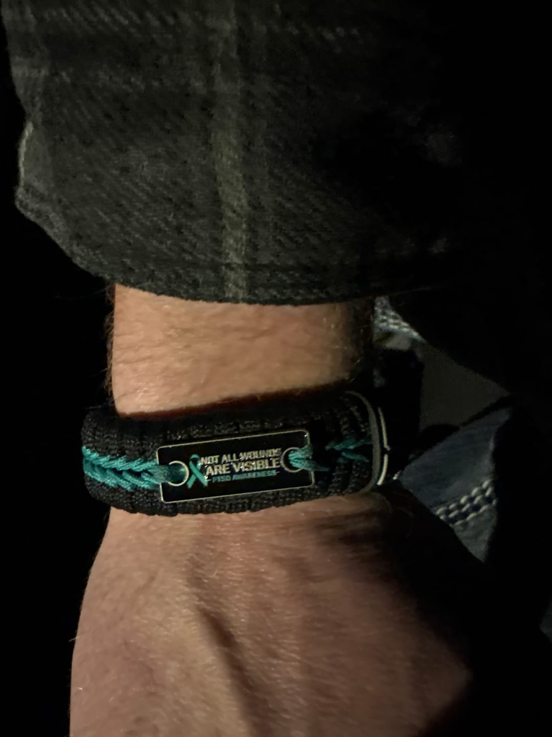Customer photo review of PTSD Awareness - Paracord Bracelet