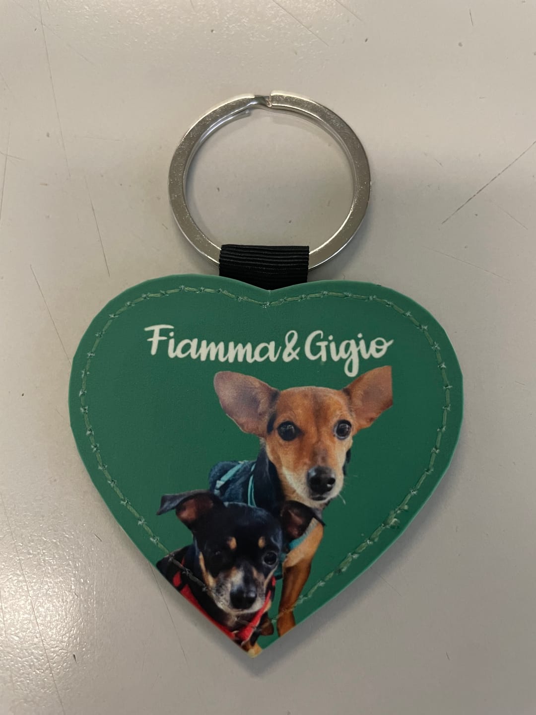 Customer photo review of Ritratto animale domestico - Portachiavi personalizzato