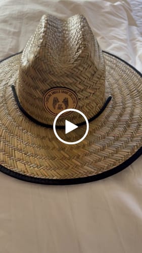 Customer video review of Custom Straw Hats Leather Patches