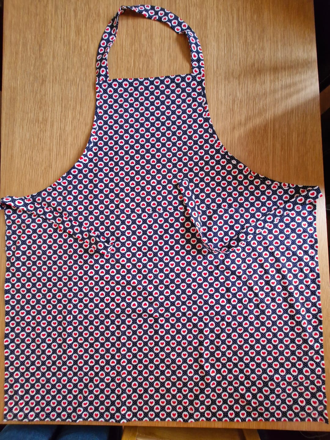 Customer photo review of Hearts and Dots Rose & Hubble Cotton Poplin Fabric