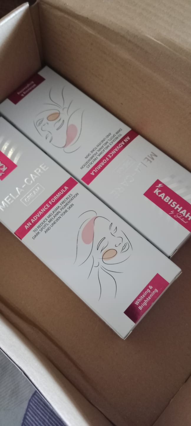 Customer photo review of Mela Care Advanced Brightening Cream Double Pack Bundle