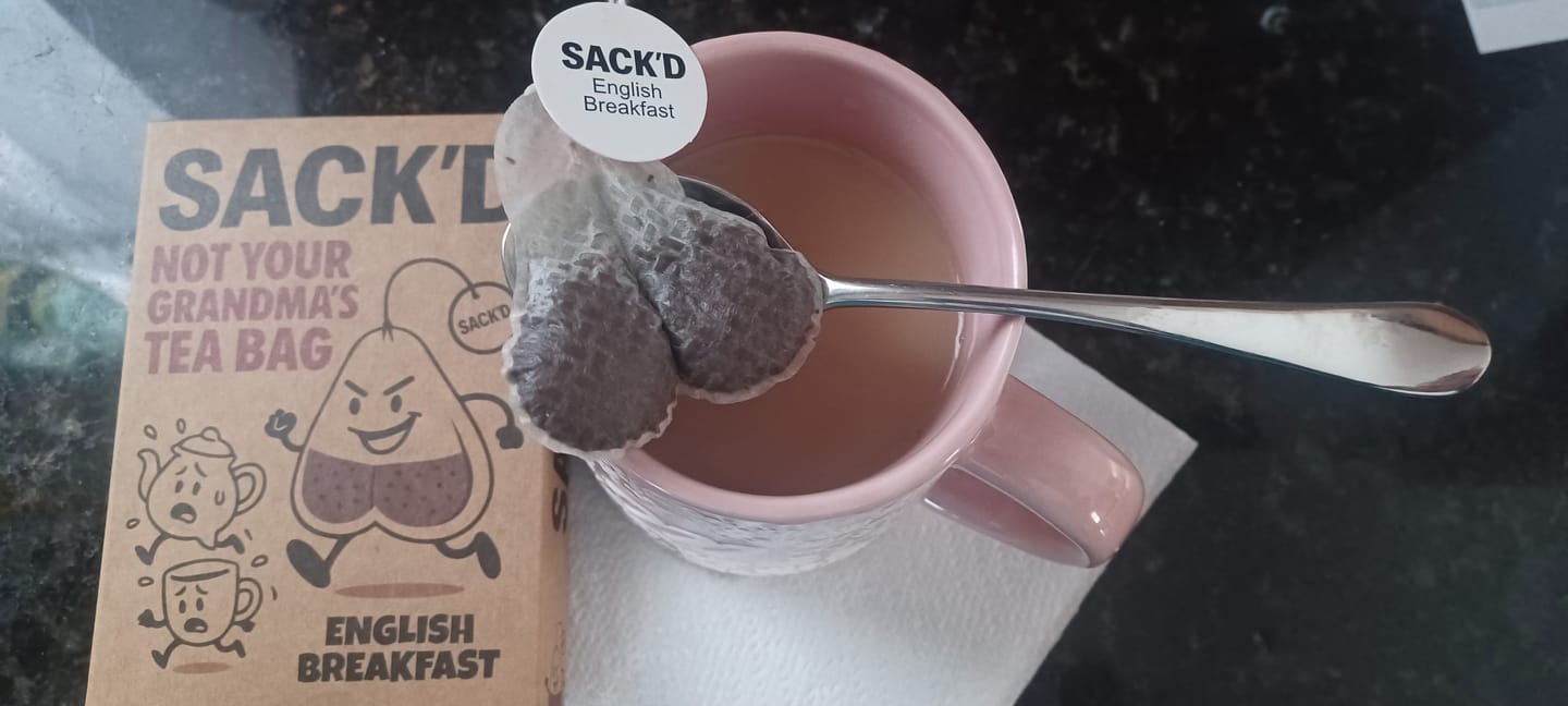 Customer photo review of English Breakfast SACK’D – Bold Black Tea