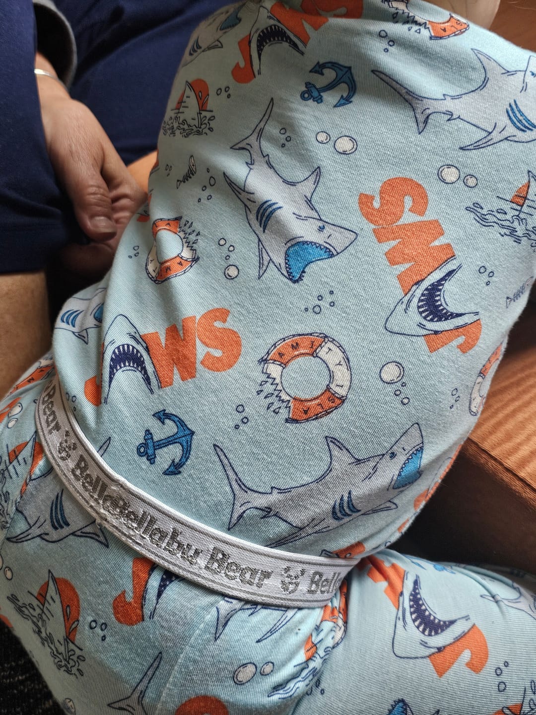 Customer photo review of JAWS Bamboo Kids Pajamas