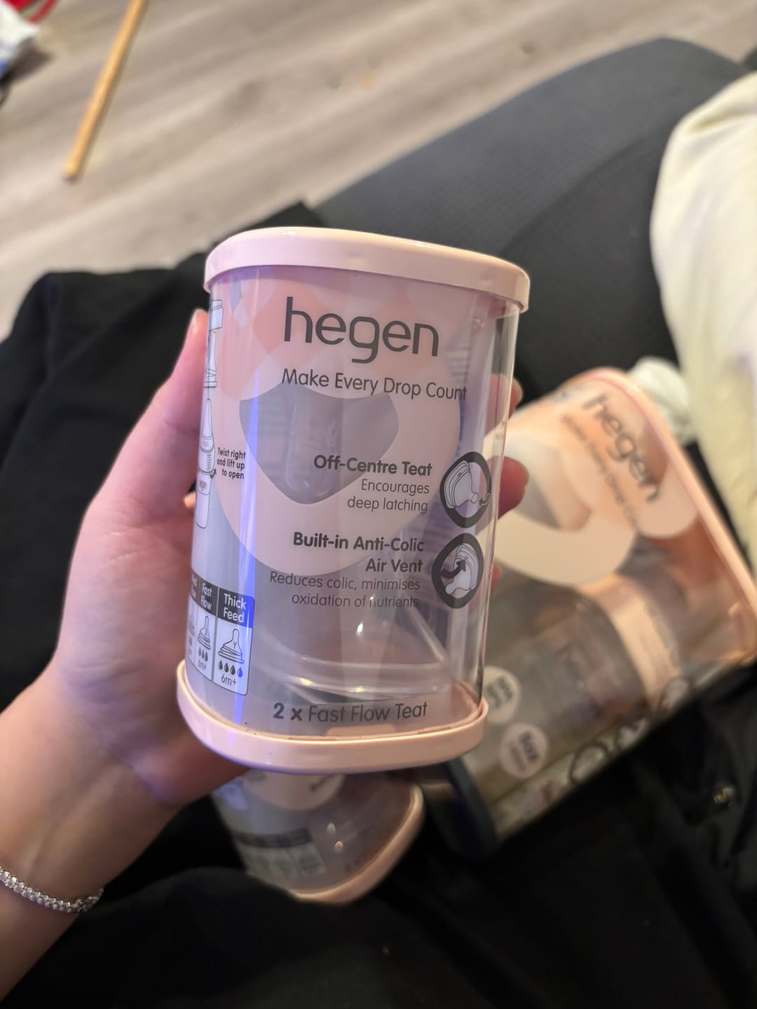 Customer photo review of Hegen Nipple Fast Flow, 2-Pack (6 months and beyond)