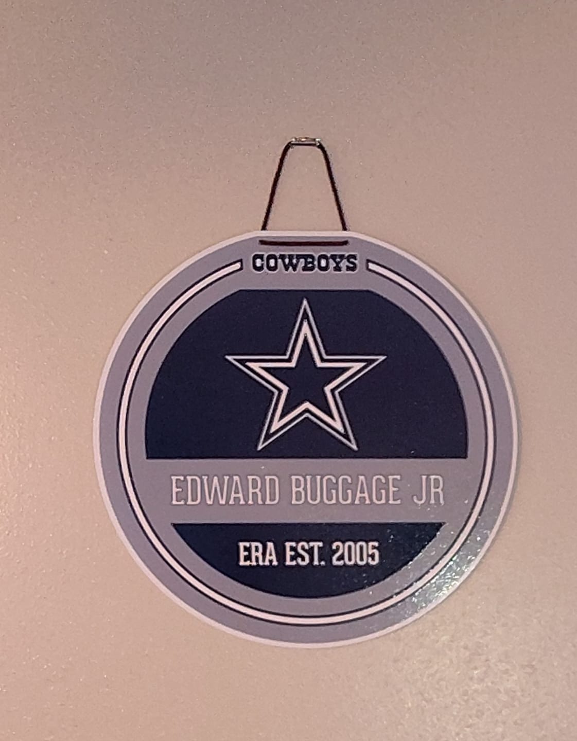 Customer photo review of Dallas Cowboys Personalized Monogram Metal Art