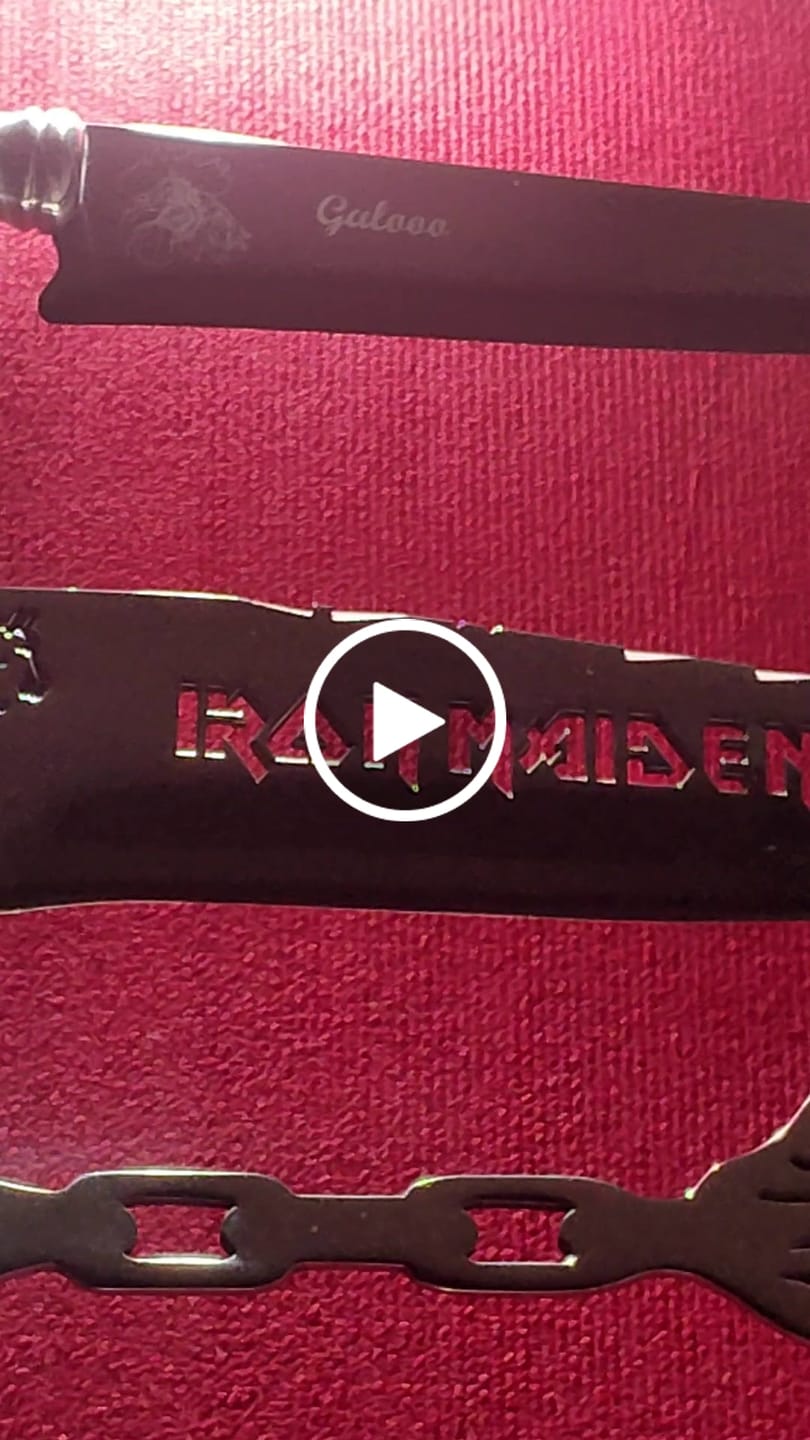 Customer video review of Faca para Churrasco Personalizada Inox Artesanal Cabo Chifre Chifre Osso 7" c/ Bainha