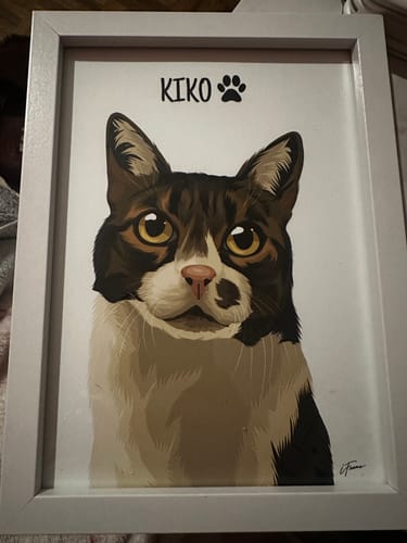 Customer photo review of Quadro Retrato Colorido (1 Animal)