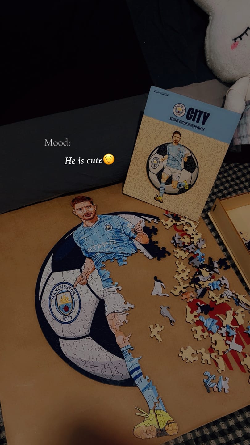 Customer photo review of Kevin De Bruyne - Wooden Puzzle