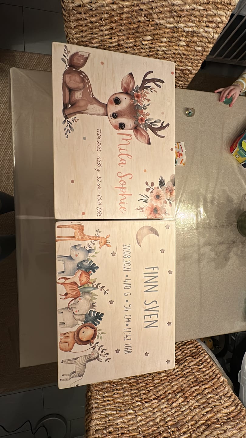 Customer photo review of Erinnerungsbox Baby - Baby Reh