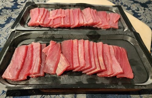 Customer photo review of Yellowfin Tuna Sashimi Grade Tray (Blast Frozen)