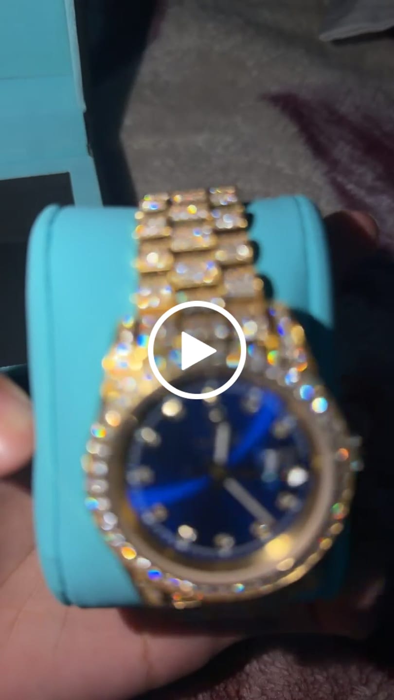 Customer video review of 41mm Diamond Presidential Watch - Blue Face - Gold