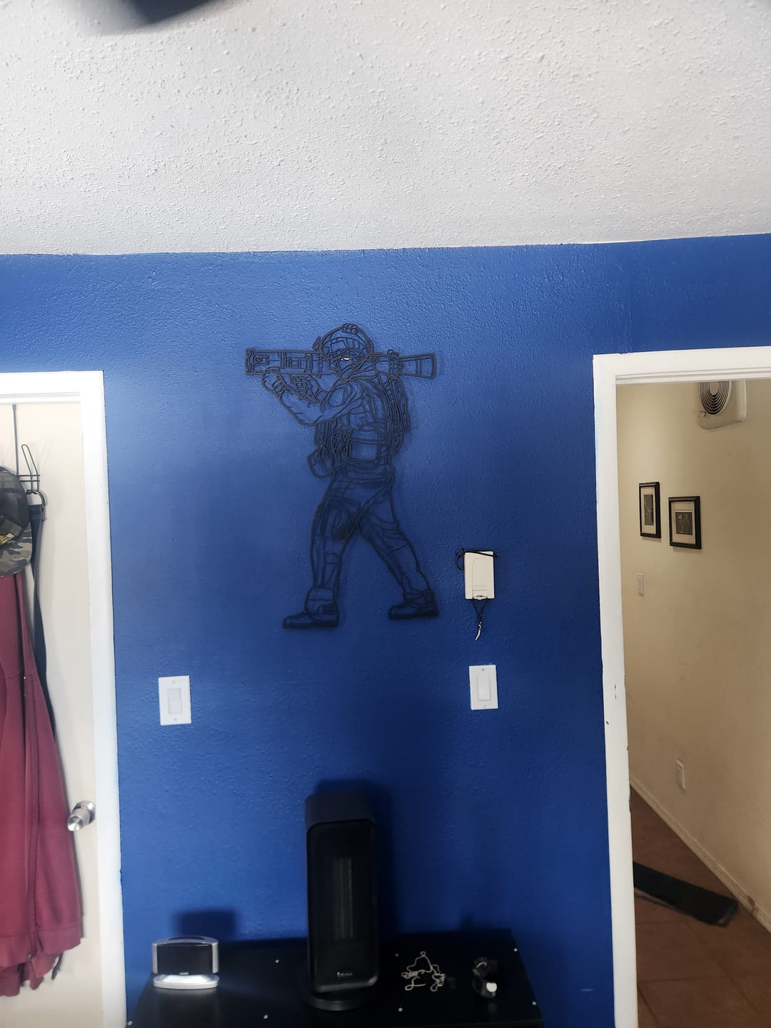 Customer photo review of Ranger with a Rocket Launcher Silhouette Metal Wall Art