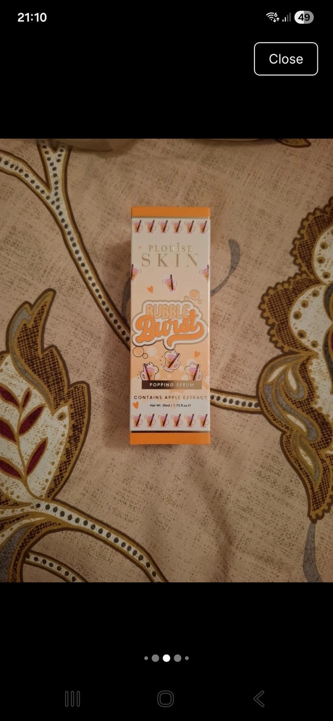 Customer photo review of P.Louise Bubble Burst Hydrating Popping Serum