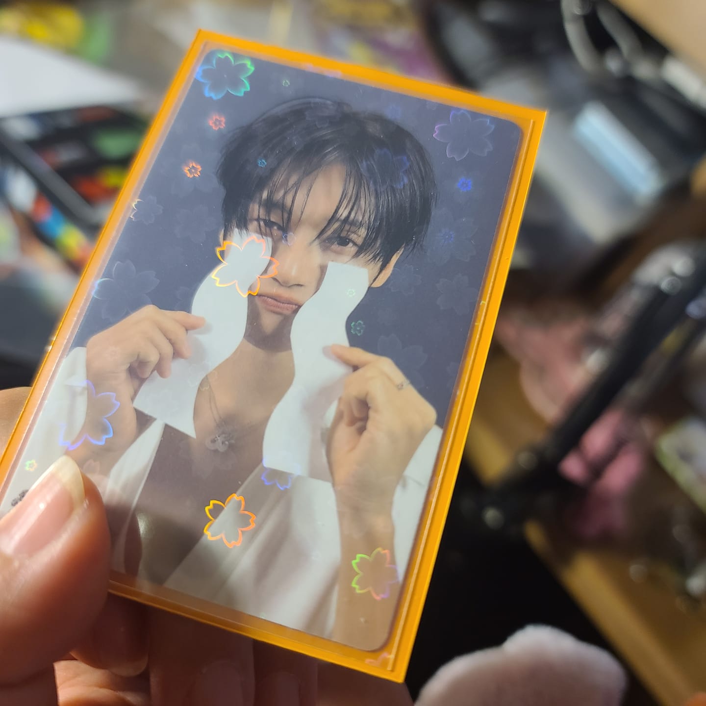 Customer photo review of PREMIUM HOLOGRAPHIC PHOTOCARD SLEEVES - SAKURA VERSION