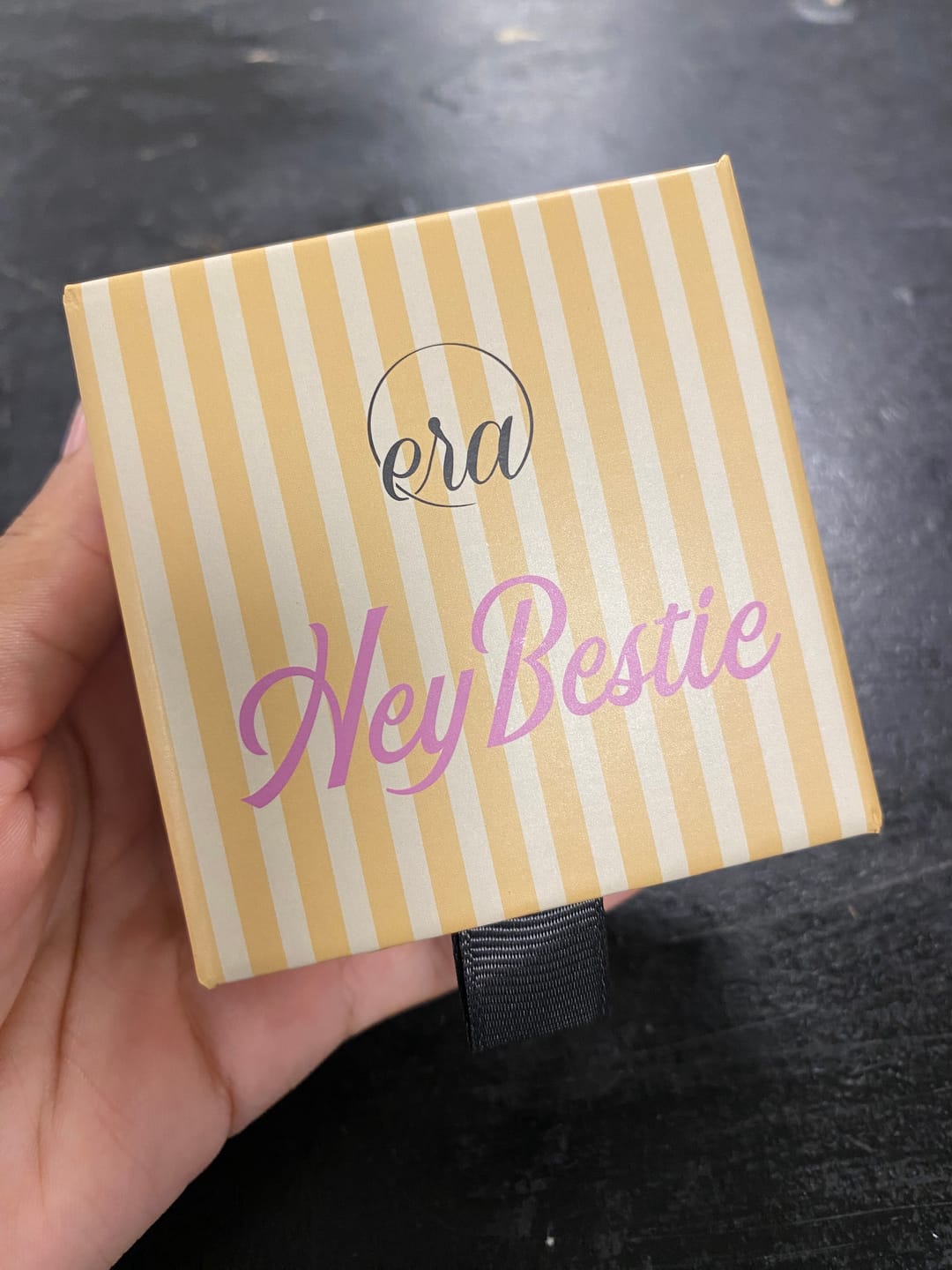 Customer photo review of Gold Precious Logo Earrings