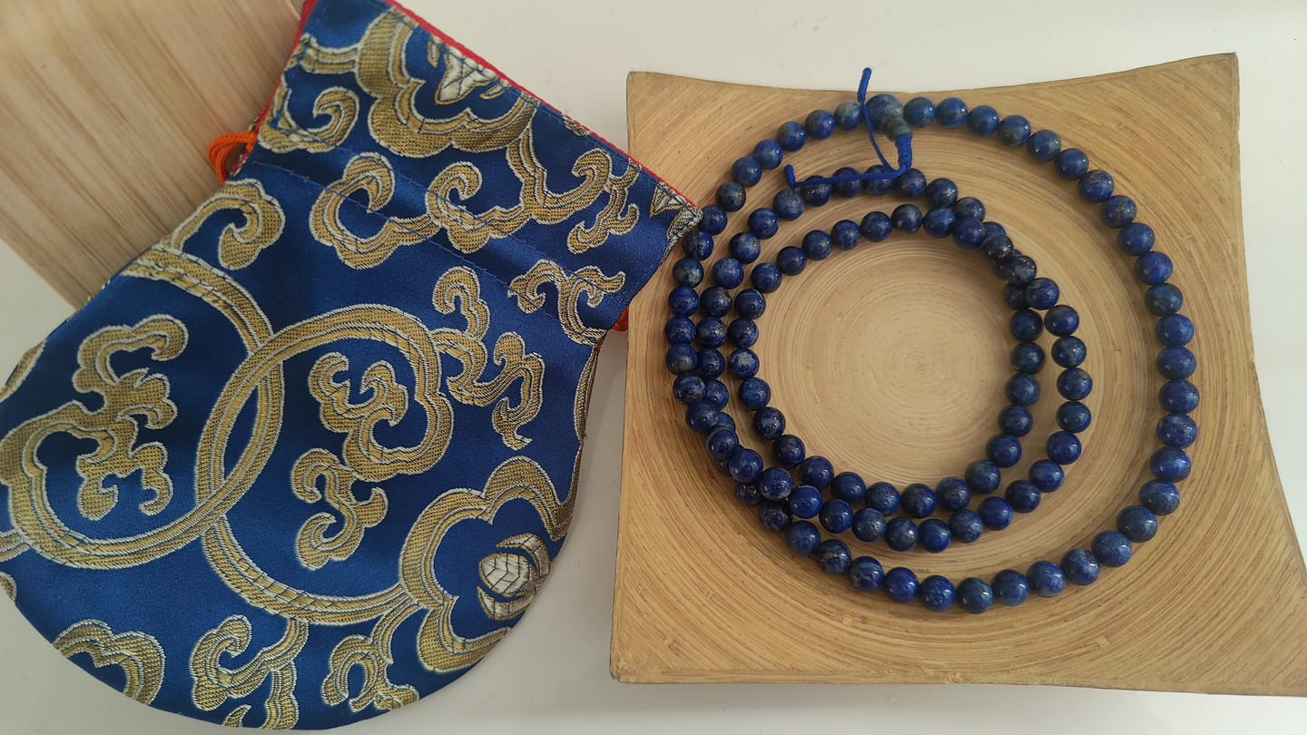 Customer photo review of Mala Lapis Lazuli