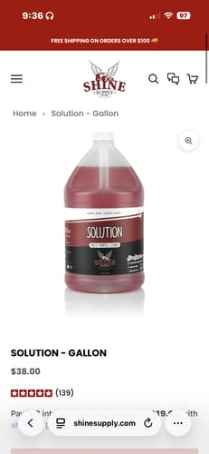 Customer photo review of Solution - Gallon