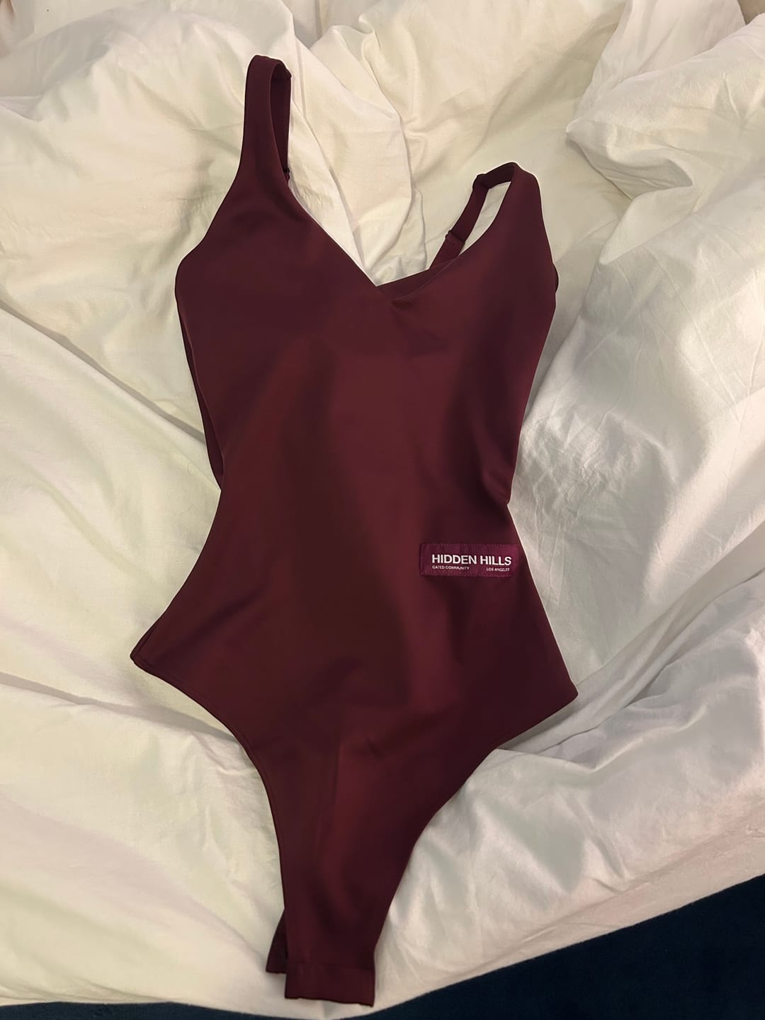 Customer photo review of LABEL BODYSUIT DARK PLUM