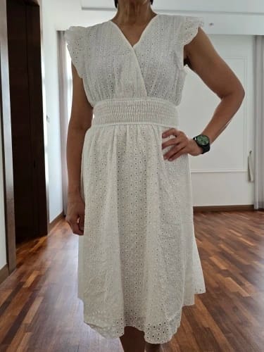 Customer photo review of Boho Midi Dress Sleeveless Beach