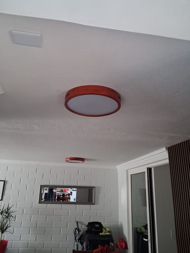 Customer photo review of Foco Led Decorativo Redondo Madera Oscura 36w 40 cm