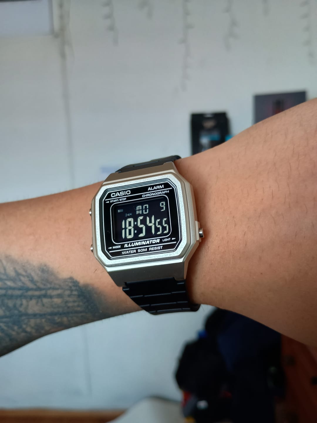 Customer photo review of Reloj Casio Vintage W-217HM-7BV Plateado/Negro