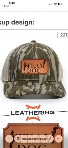 Customer photo review of Premium Custom Leather Patch Hats (Wholesale)