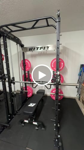 Customer video review of RitFit Pink M1 PRO Multi-Functional Smith Machine Home Gym Package