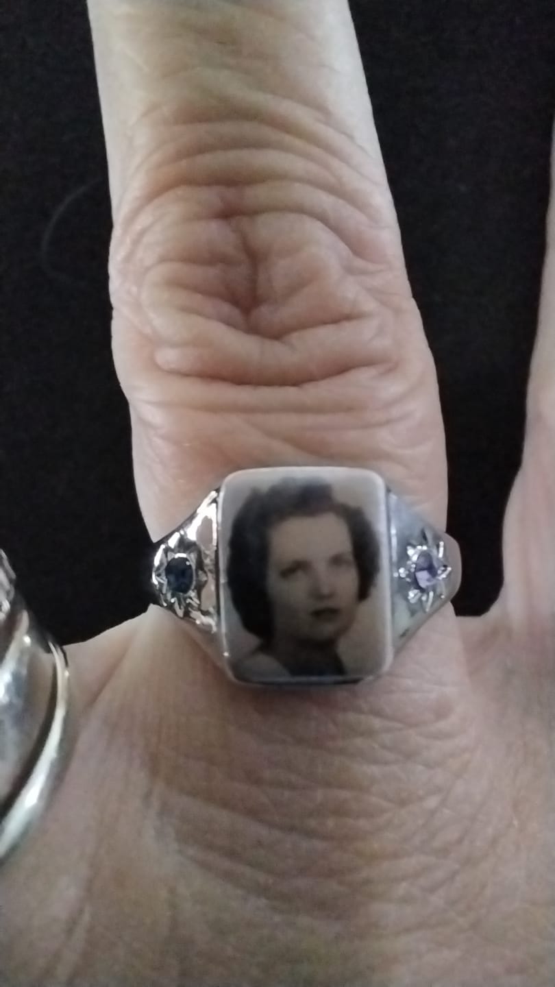 Customer photo review of Personalized Photo Birthstone Custom Ring