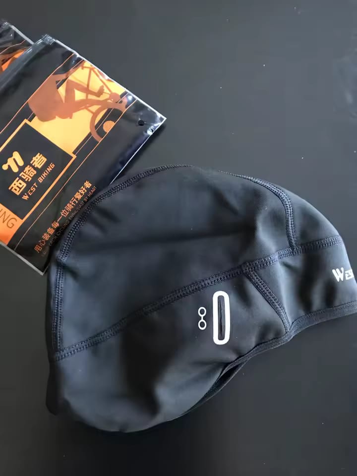 Customer photo review of West Cap – Thermal Fleece & Ice Silk Helmet Liner