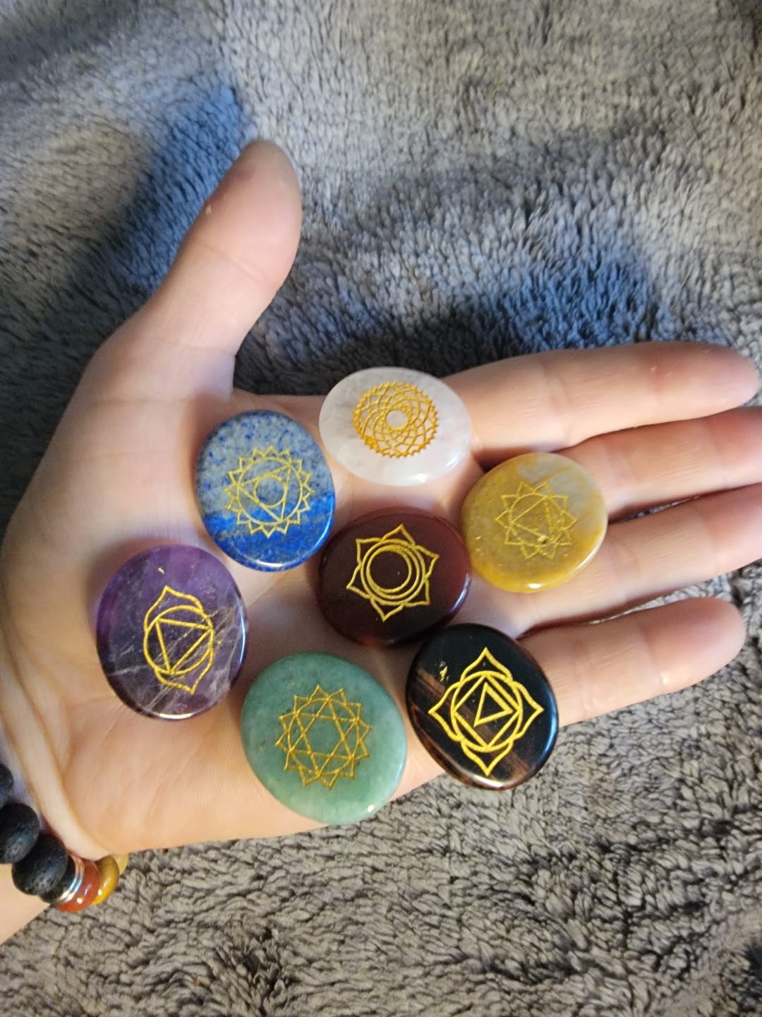Customer photo review of Chakra Set mit 7 Energiesteinen
