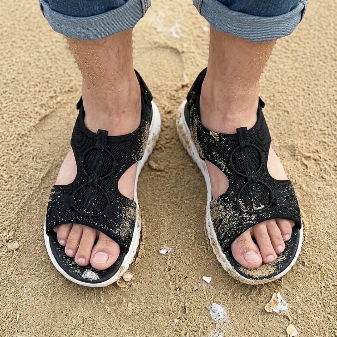 Customer photo review of OS Aria Sandal – Cushioned Sole & Pressure Relief