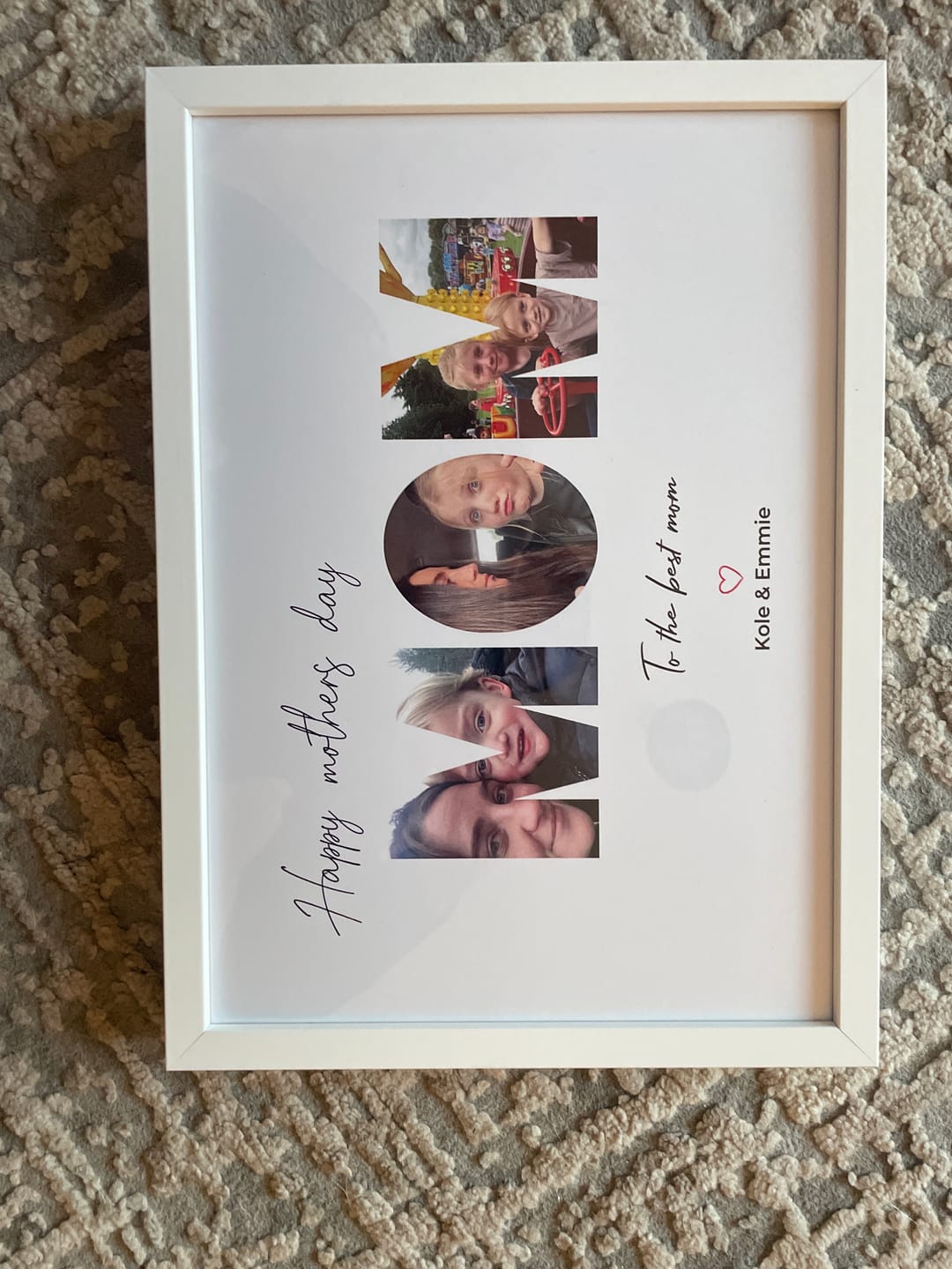 Customer photo review of Happy Mom's Day - Personalized Poster