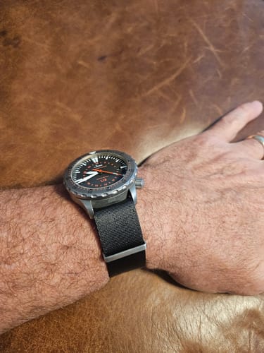 Customer photo review of Admiralty Grey Nylon Watch Strap