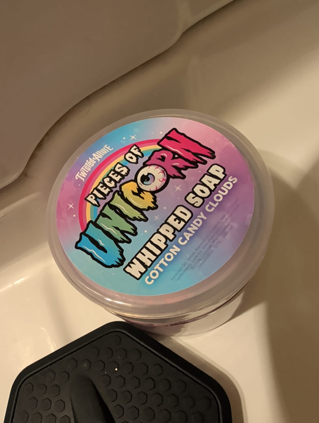 Customer photo review of Pieces of Unicorn Whipped Soap