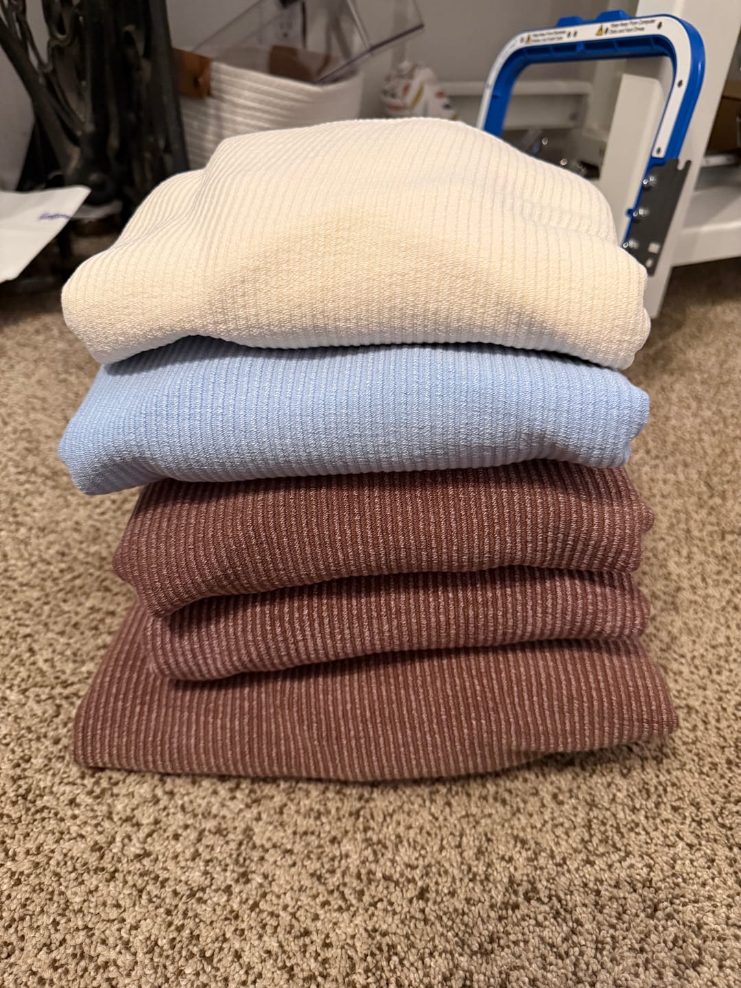Customer photo review of Adult Oversized Corded Crew Sweatshirt