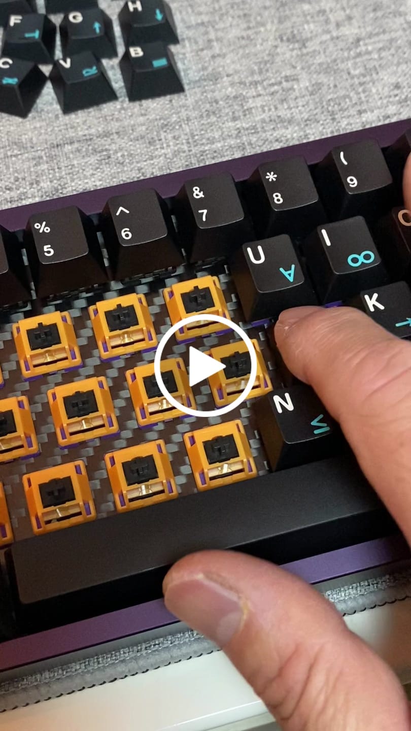 Customer video review of HMX X 80 RETROS KD400 LINEAR SWITCH FACTORY LUBED (35PCS)
