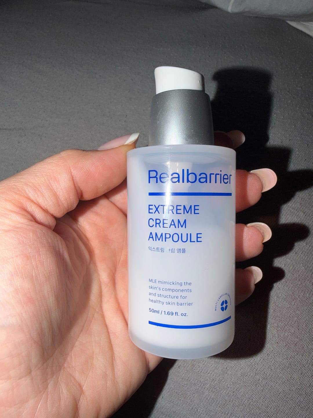 Customer photo review of Ampula ar aizsargkompleksu Real Barrier Extreme Cream Ampoule