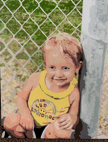 Customer photo review of Custom Paint By Numbers - Personalized Portraits Art