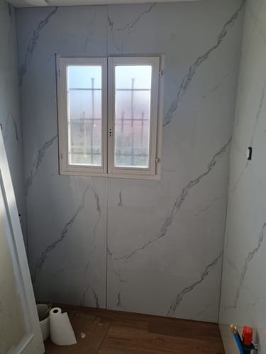 Customer photo review of Baguette 90 d'angle aluminium intérieur pvc/spc/feuille de pierre