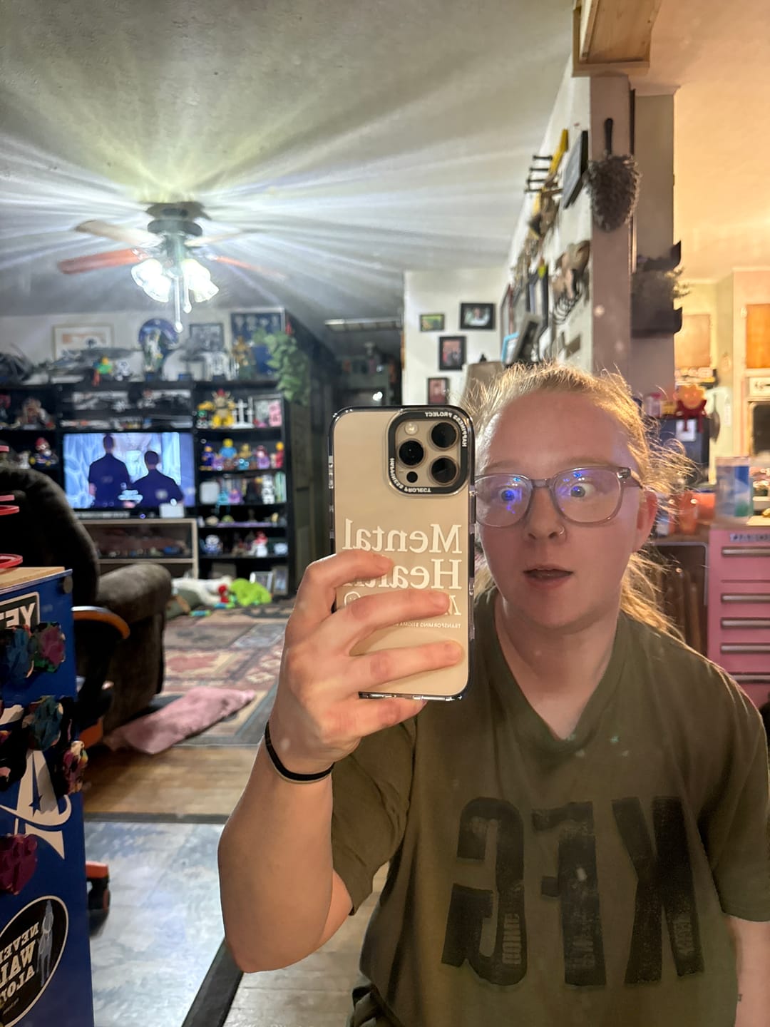 Customer photo review of Mental Health Matters Phone Case