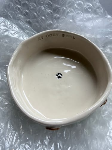 Customer photo review of The Cosy Café Dog Bowl - Naetive x By Teddy