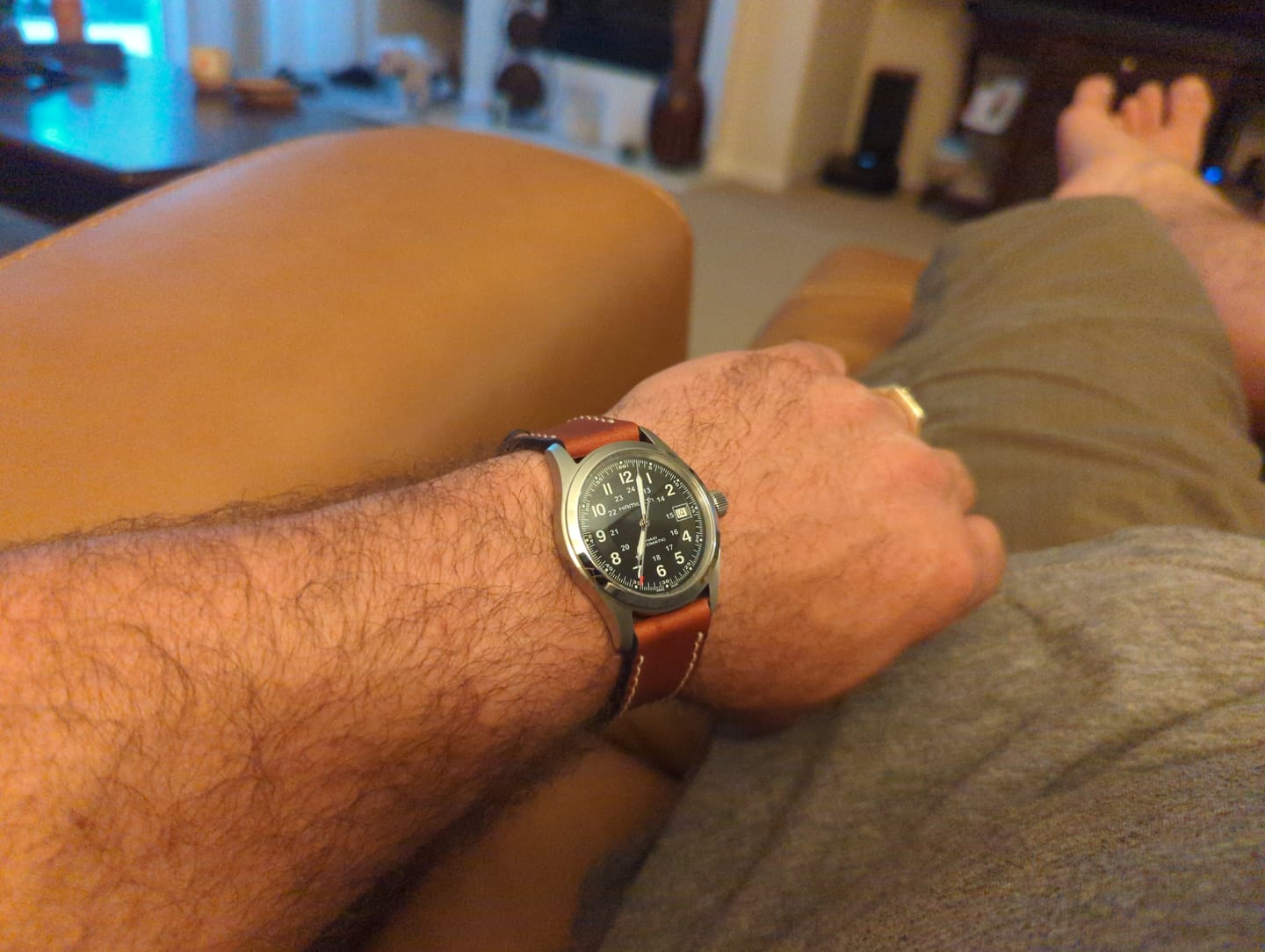 Customer photo review of Horween English Tan Dublin | Natural Thread