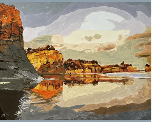 Customer photo review of Custom Paint By Numbers - Turn Trip Memory into Art