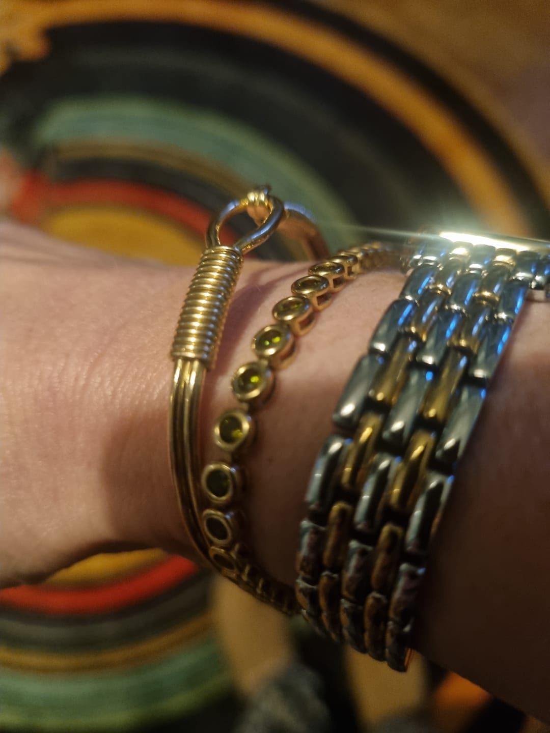 Customer photo review of The Luxe Tennis Bracelet - Olive