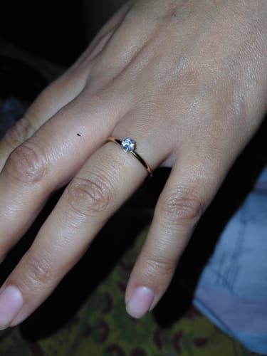 Customer photo review of Mini Solitaire Ring